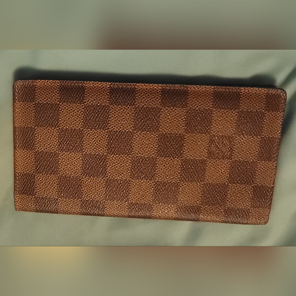 Louis Vuitton LV Damier Canvas Checkbook Bifold Long Wallet